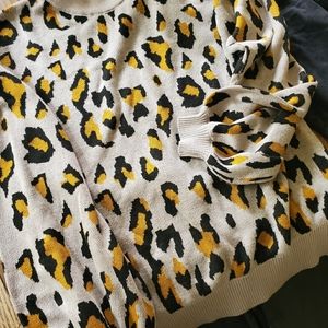 Leapard print sweater